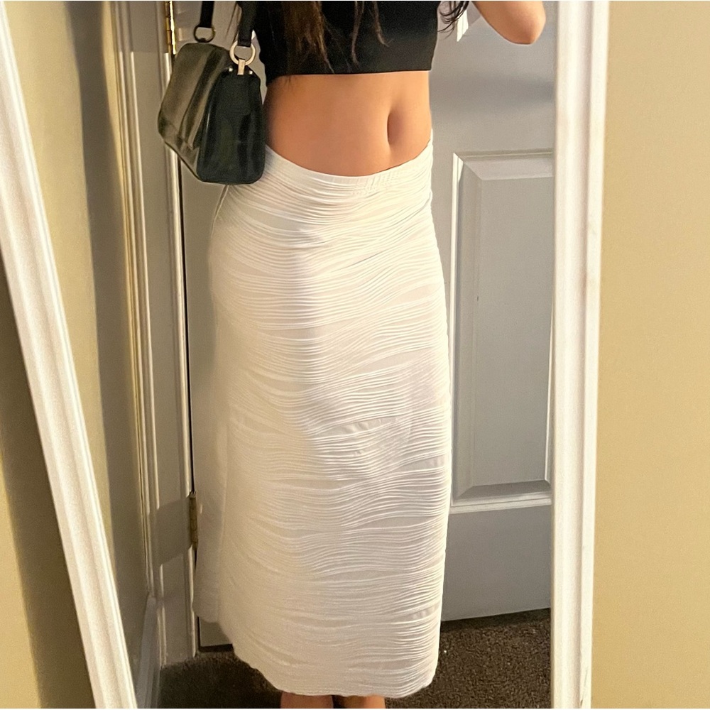 long white maxi skirt
